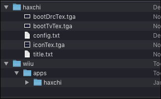 Wii U Homebrew Haxchi Files