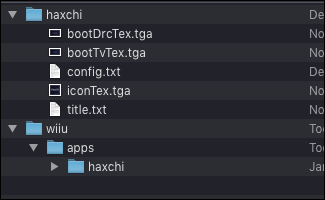 Файлы Wii U Homebrew Haxchi