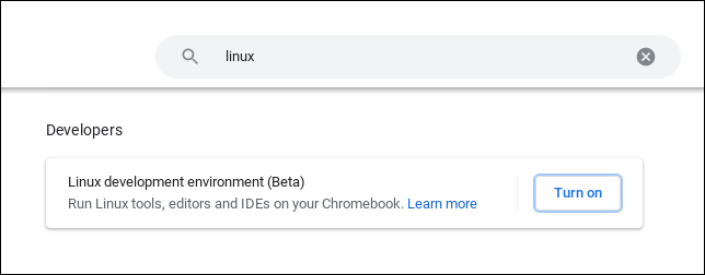 Страница настроек ChromeOS с 