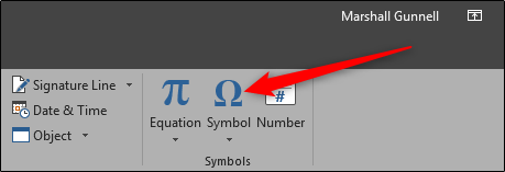 Insert symbol in Function tab