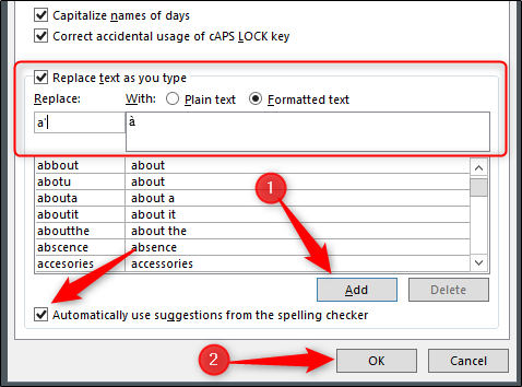 Use AutoCorrect in Word