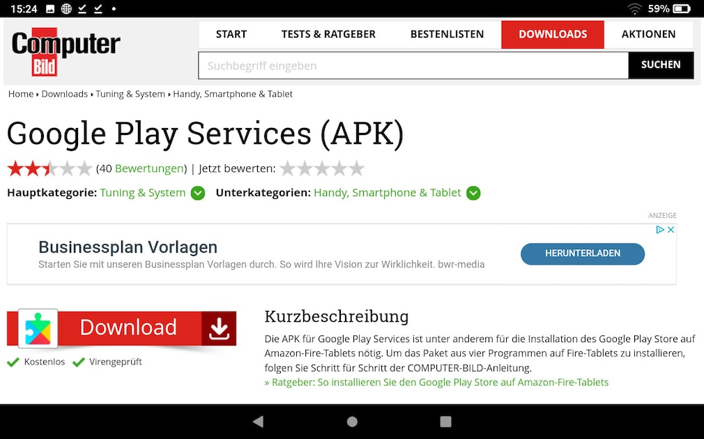 Установите Google Play Store на планшет Amazon Fire