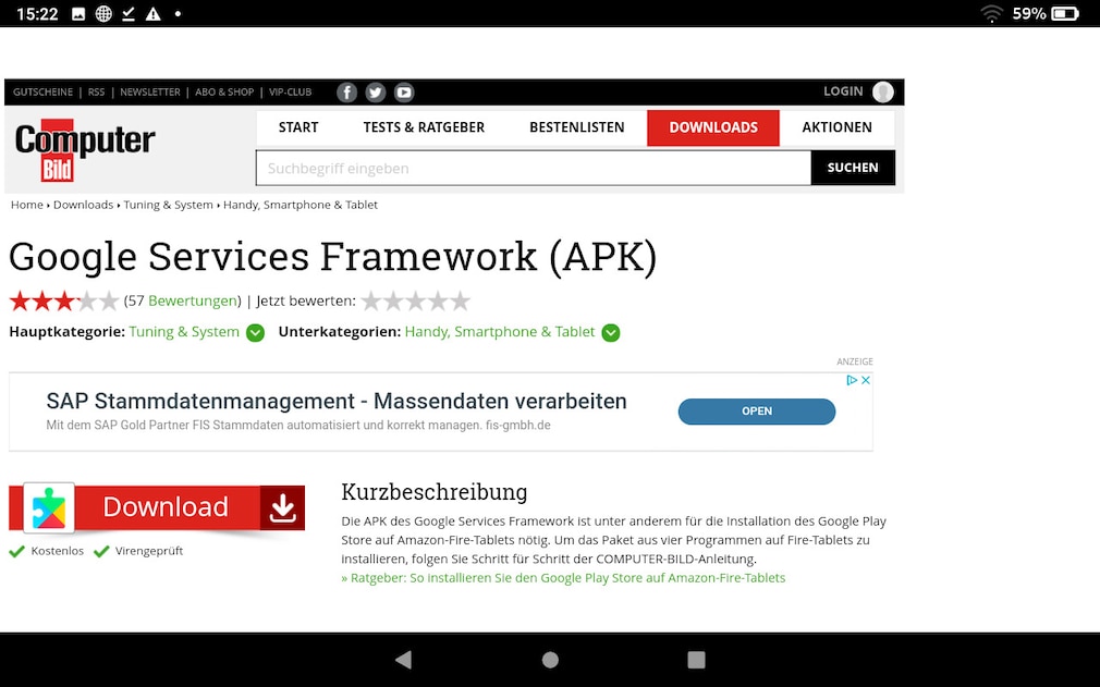 Установите Google Play Store на планшет Amazon Fire