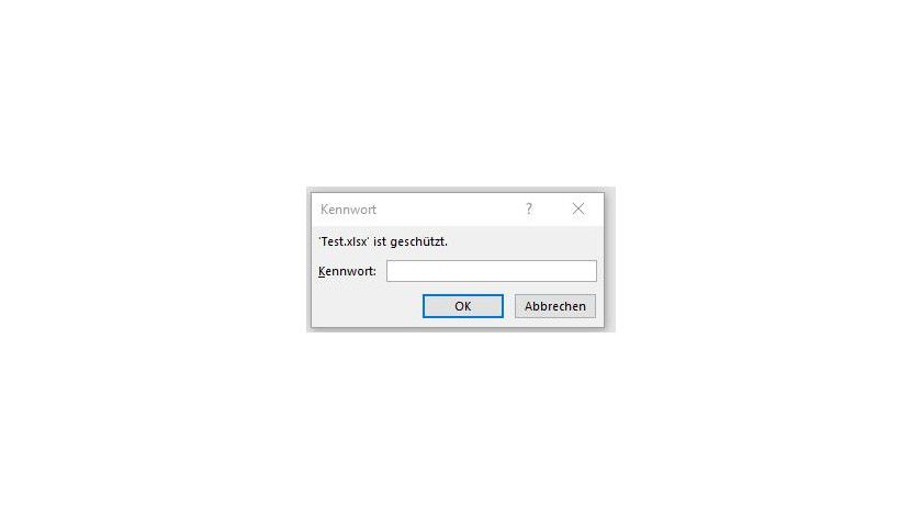 When opening a protected file, you must enter the password and confirm with OK. When opening a protected file, you must enter the password and confirm with OK.