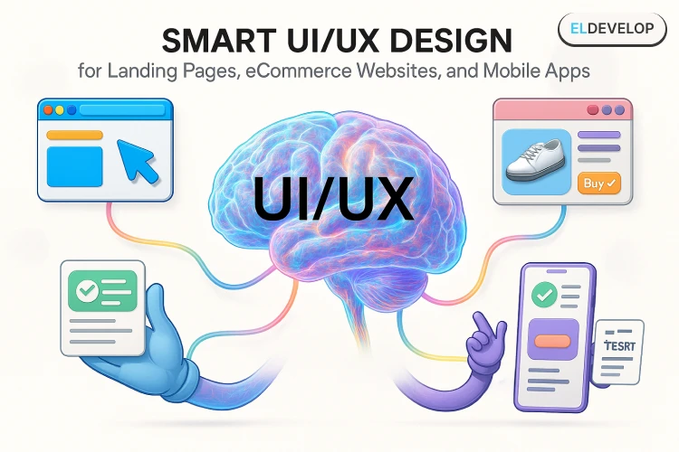 Smart UI/UX Design for Landing Pages, eCommerce Websites, and Mobile Apps