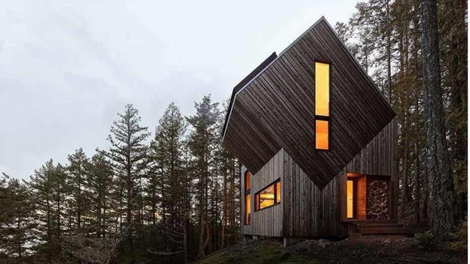 The Ultimate Off-Grid Cabin Designed for Helicopter Installation on Remote Keats Island