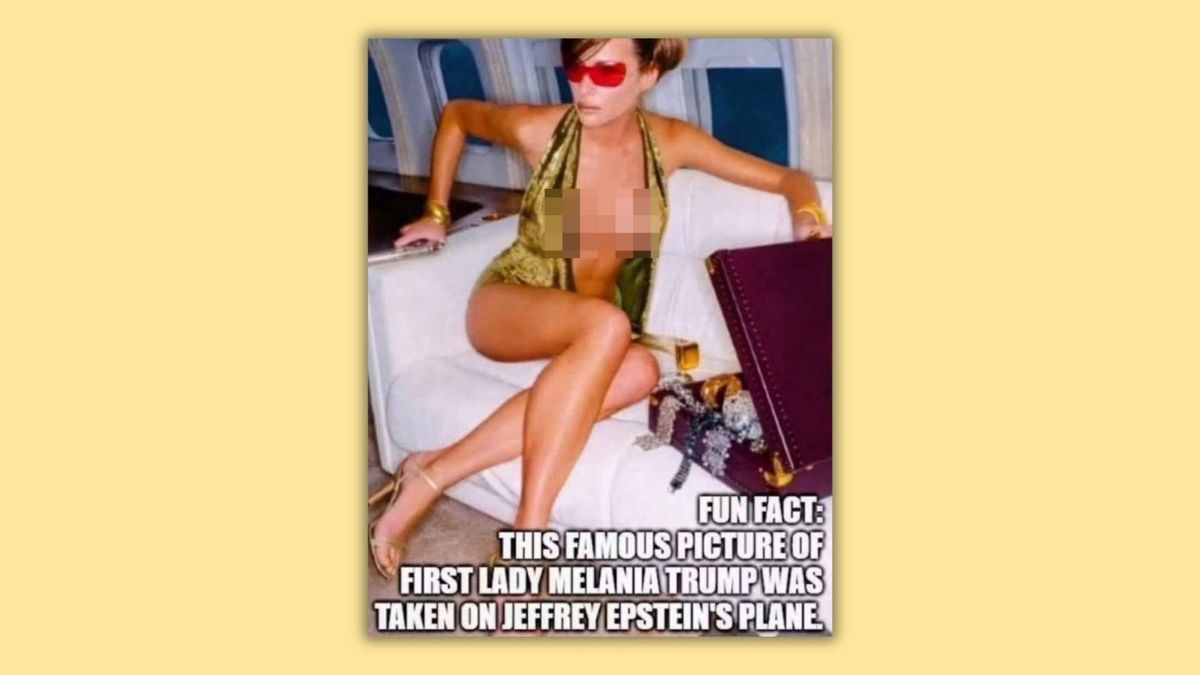 Fact Check: This photo doesn’t show Melania Trump on Epstein’s plane. Here’s where it was really taken